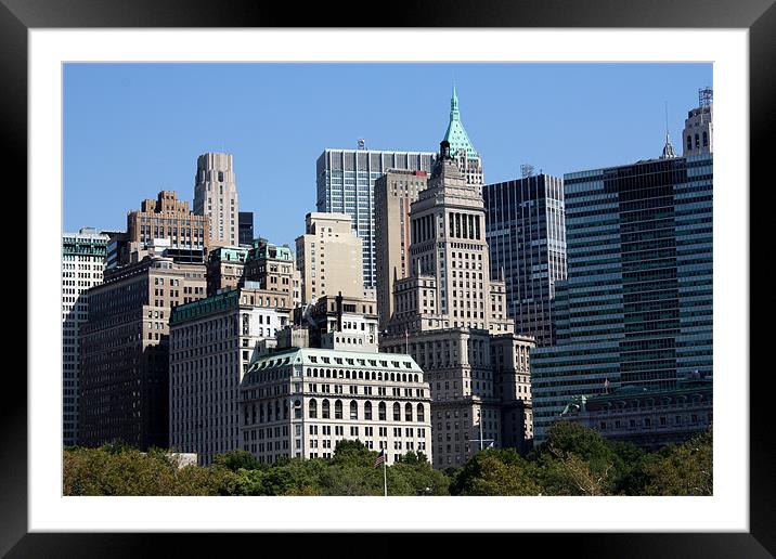 New York Buildings Framed Mounted Print by Gavin Liddle