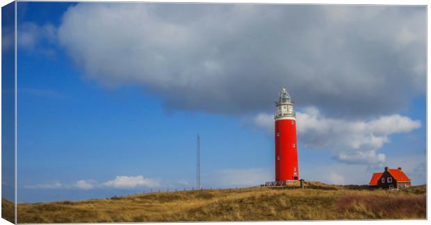          A lighthouse in Holland                   Canvas Print by Hamperium Photography