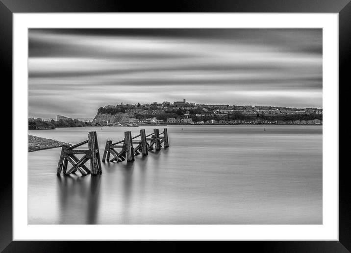 Four Minutes At Cardiff Bay Mono Framed Mounted Print by Steve Purnell
