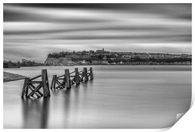 Four Minutes At Cardiff Bay Mono Print by Steve Purnell