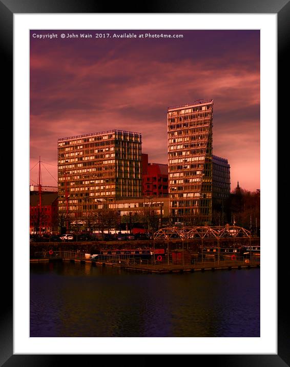 Liverpool One and Salt house Dock Framed Mounted Print by John Wain