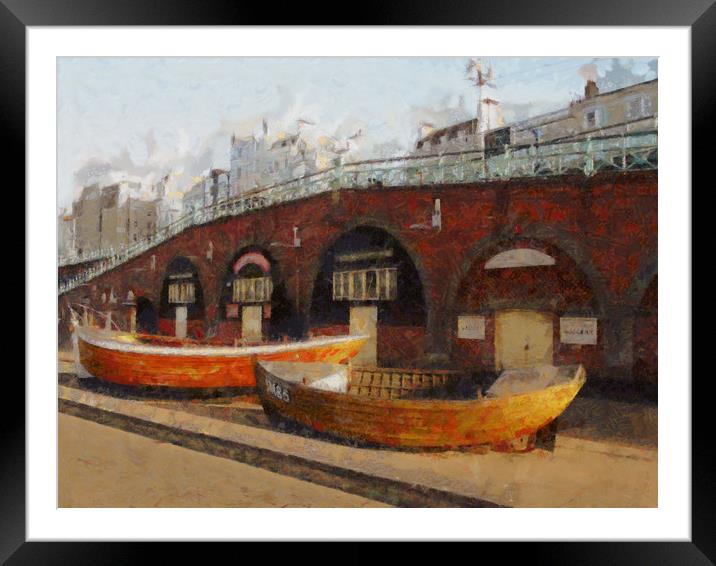 Boats At Brighton Framed Mounted Print by Clive Eariss