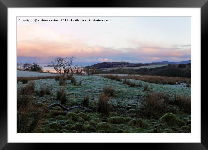 COLD MORNING Framed Mounted Print by andrew saxton