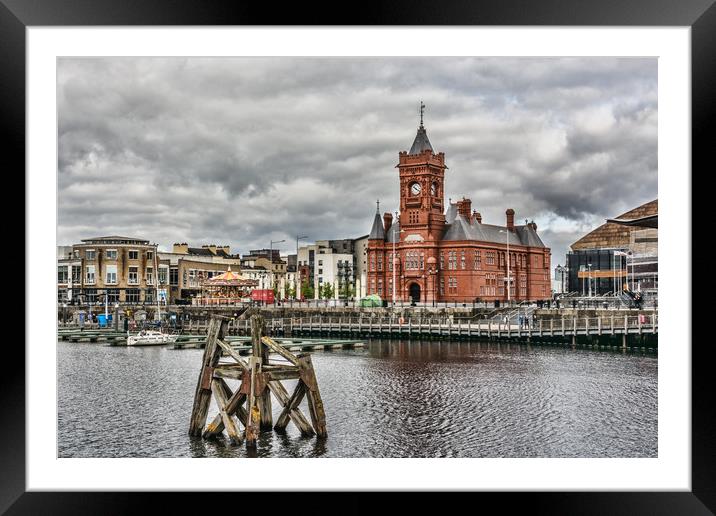 Cardiff Bay Skyline Framed Mounted Print by Steve Purnell