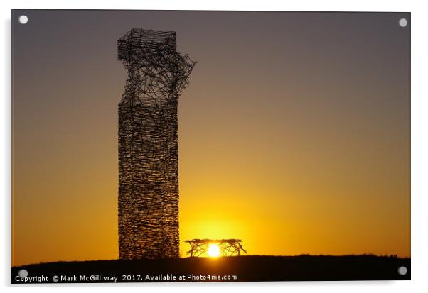 Skytower Sunset 2 Acrylic by Mark McGillivray