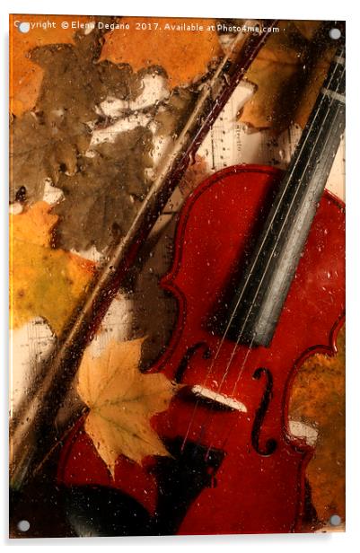 4 seasons. Autumn. Acrylic by Elena Degano