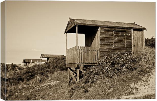 Beach Hut, Old Hunstanton, Norfolk, UK Canvas Print by John Edwards