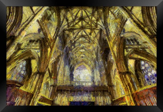 York Minster Cathedral Art Framed Print by David Pyatt