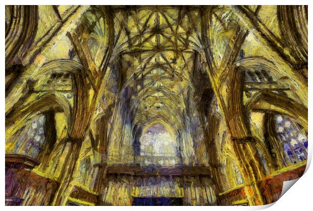 York Minster Cathedral Art Print by David Pyatt