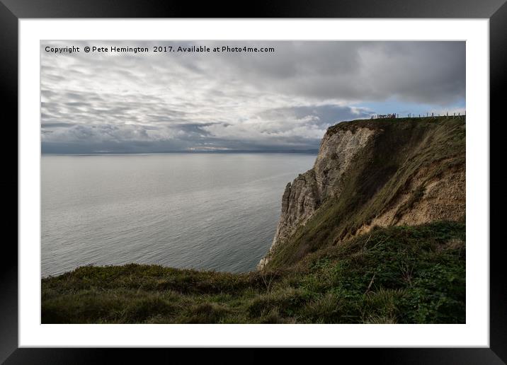 Devon coast from Beer Head Framed Mounted Print by Pete Hemington