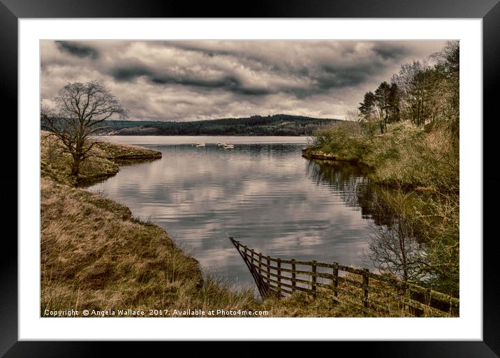 kielder by the lake                    Framed Mounted Print by Angela Wallace