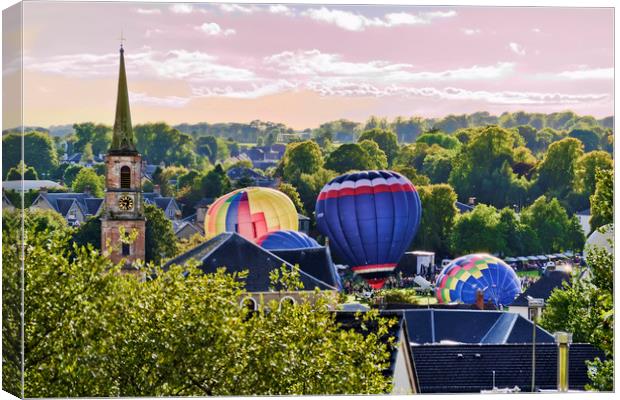 Balloon Festival Canvas Print by Valerie Paterson