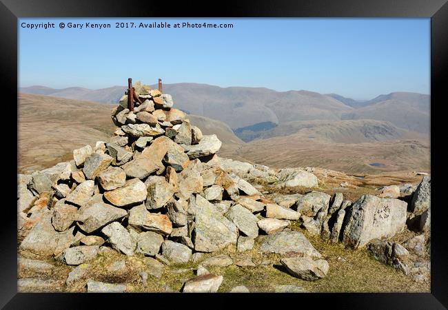 View From The Cairn On High Raise Framed Print by Gary Kenyon