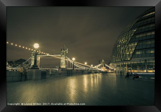 A view of Tower Bridge Framed Print by Louise Wilden