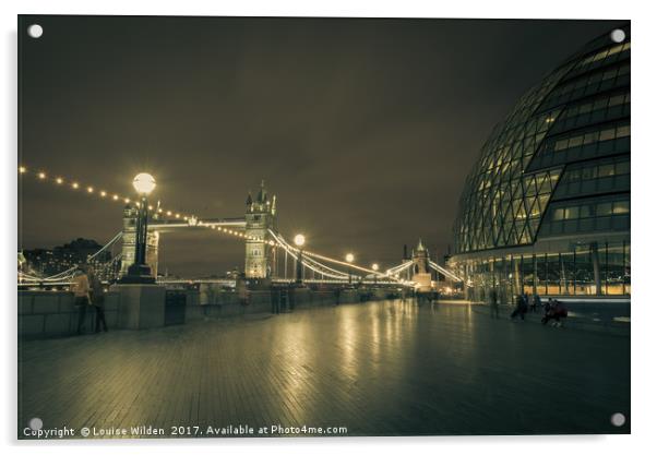 A view of Tower Bridge Acrylic by Louise Wilden