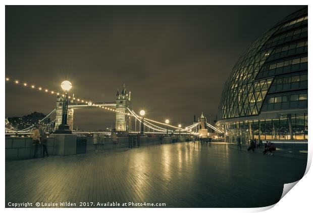 A view of Tower Bridge Print by Louise Wilden