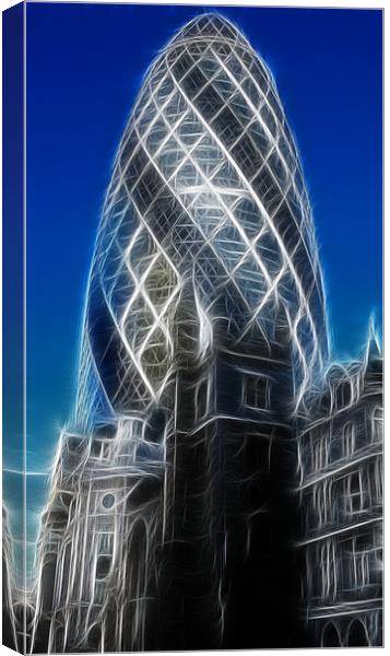 The Gherkin Tower Canvas Print by David French