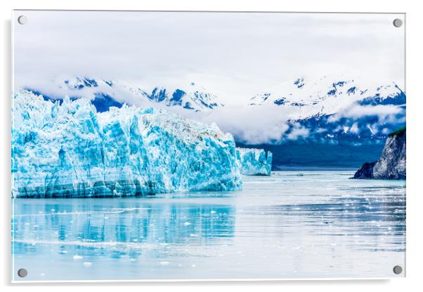 Blue Hubbard Glacier Acrylic by Darryl Brooks