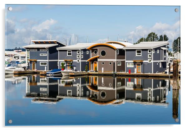 Marina Homes Reflected Acrylic by Darryl Brooks
