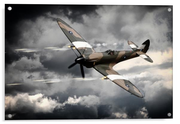 Spitfire Mk.XIV Strafe Acrylic by J Biggadike