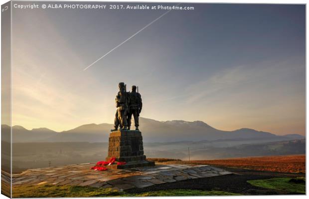 The Commando Memorial, Spean Bridge, Scotland Canvas Print by ALBA PHOTOGRAPHY