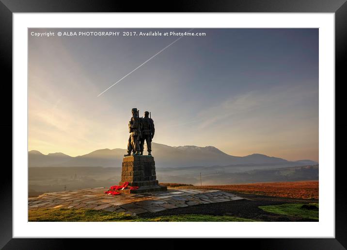 The Commando Memorial, Spean Bridge, Scotland Framed Mounted Print by ALBA PHOTOGRAPHY