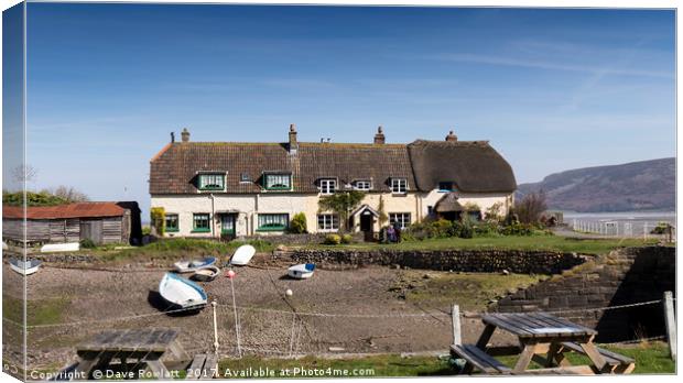 Porlock Wier Canvas Print by Dave Rowlatt