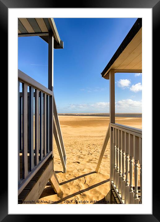 Wells Beach Framed Mounted Print by Alan Simpson