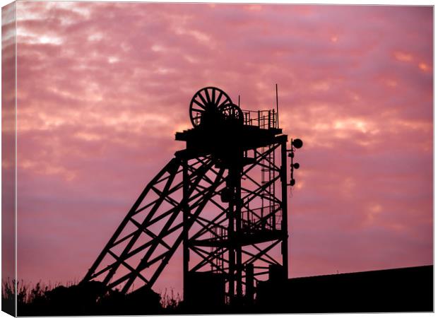 The Glorious Sunset at the Old Copper Works. Canvas Print by Colin Allen