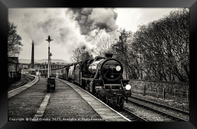 45212 and City of Wells arrives as Rawtonstall Framed Print by David Oxtaby  ARPS