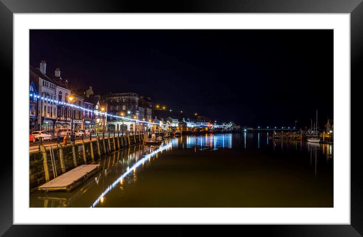 Whitby at Dusk Framed Mounted Print by David Oxtaby  ARPS