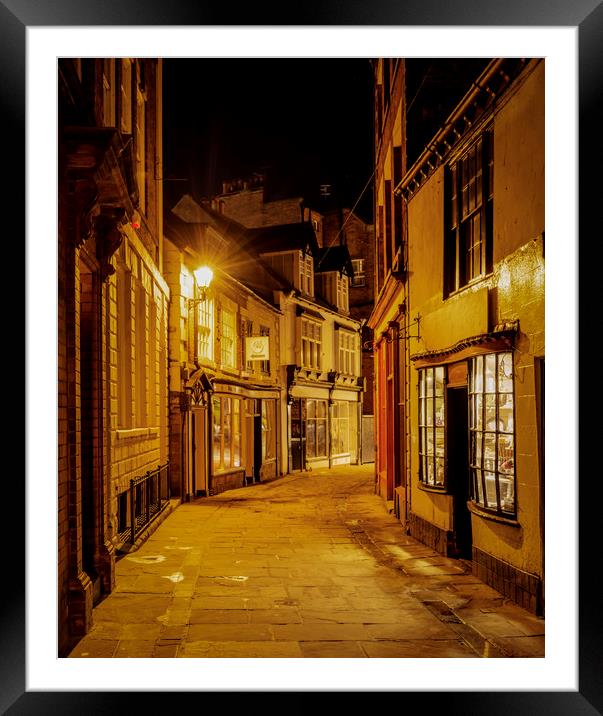 The backstreets of Whitby Framed Mounted Print by David Oxtaby  ARPS