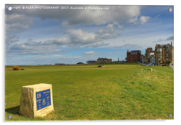 The Old Course, St Andrews, Scotland. Acrylic by ALBA PHOTOGRAPHY