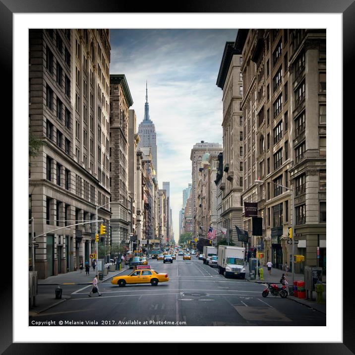 NEW YORK CITY 5th Avenue  Framed Mounted Print by Melanie Viola