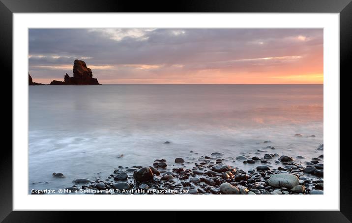 Talisker Point at Sunset Framed Mounted Print by Maria Gaellman