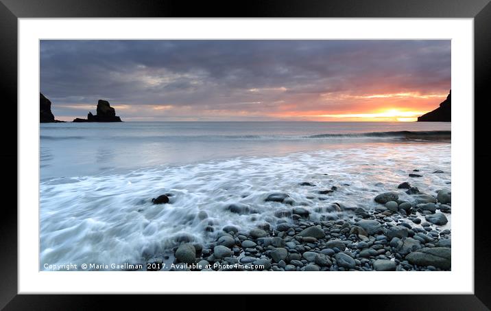 Incoming Tide at Sunset by Talisker Bay Framed Mounted Print by Maria Gaellman