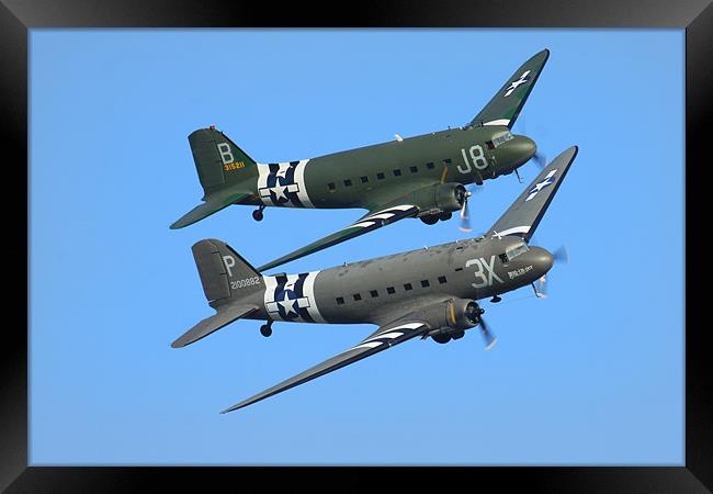 Douglas DC3 Dakota formation flight Framed Print by Oxon Images