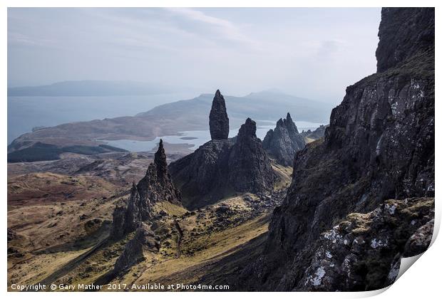 The Old Man Of Storr Print by Gary Mather