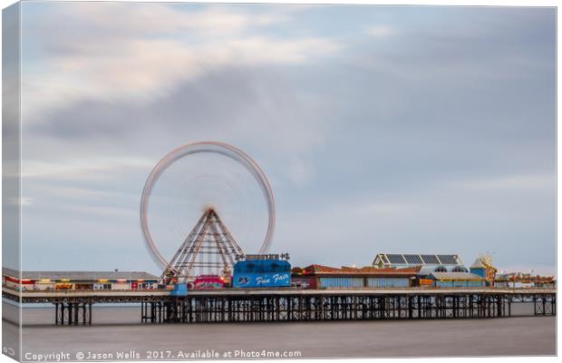 Wheel on the Central Pier Canvas Print by Jason Wells