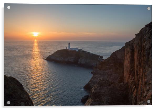 South Stack at Sunset Acrylic by Roger Green