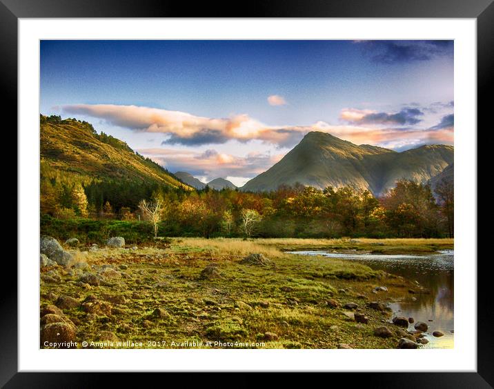 GLEN ETIVE  Framed Mounted Print by Angela Wallace