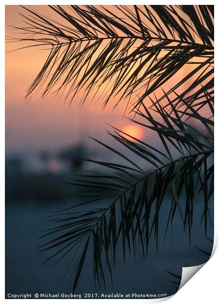 Mediterranean Sunset Print by Michael Goyberg