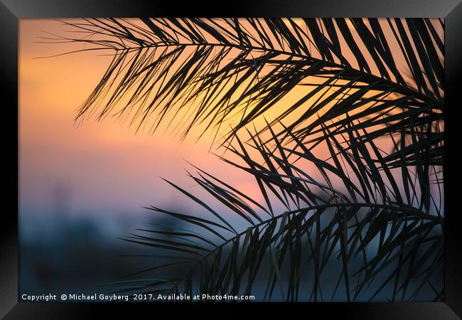 Mediterranean Sunset Framed Print by Michael Goyberg