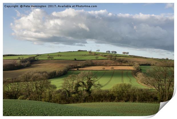 View from Raddon Top Print by Pete Hemington