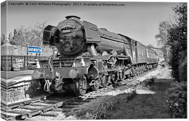 The Flying Scotsman At Oakworth Station. Canvas Print by Colin Williams Photography
