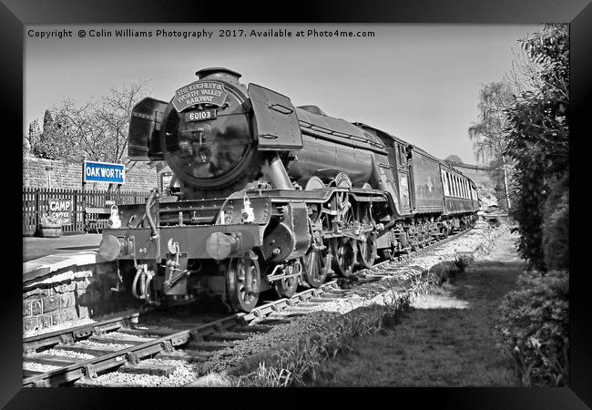 The Flying Scotsman At Oakworth Station. Framed Print by Colin Williams Photography