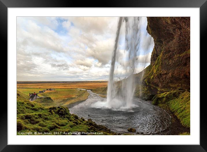 Seljalandsfoss Waterfall, Iceland Framed Mounted Print by Jon Jones
