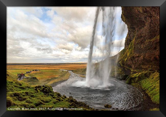Seljalandsfoss Waterfall, Iceland Framed Print by Jon Jones