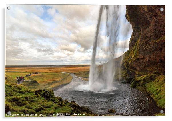 Seljalandsfoss Waterfall, Iceland Acrylic by Jon Jones