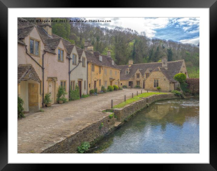 Castle Combe. Framed Mounted Print by Angela Aird